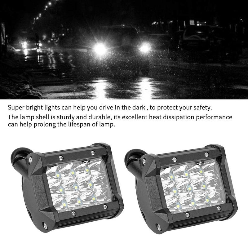 Suuonee LED Work Light, 1 Pair 1V-48V 4inch 4-Row 36W Universal Working Light Bar Driving Lamp for Trucks Forklifts Off Road Vehicles Engineering Vehicles Cars Ships Motorcycles - Image 3
